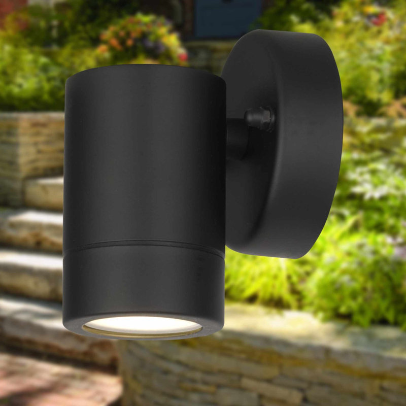 Avello 12cm H Outdoor Armed Sconce, Black