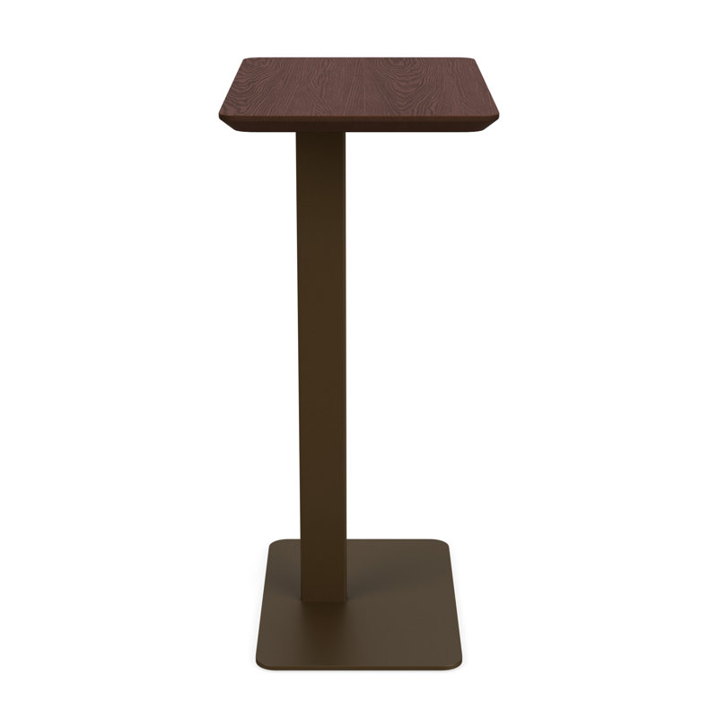 Plateau en stratifié à base d'acier Luxe, Bronze, Noyer cacao