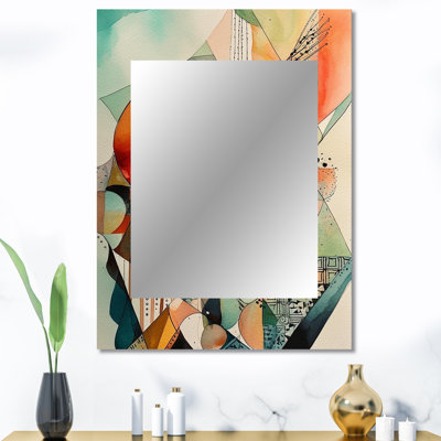 Joyful Geometric II - Abstract Landscape, miroir mural unique, moderne et contemporain