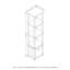 Evianna Shelving Unit Bookcase with Fabric Bin-1543924064