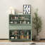 Buffet en bois vert avec 4 portes et 2 tiroirs, buffet