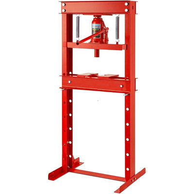 Presse d'atelier hydraulique de 20 tonnes, presse de plancher de garage réglable à cadre en H robuste avec plaques de presse, outil de pliage et d'emboutissage hydraulique pour une utilisation en atelier ou en atelier