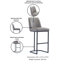 Tabouret de bar en cuir taupe Serena-97344298-97344301