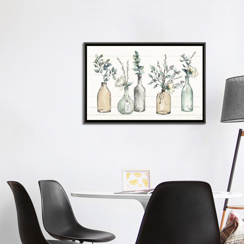 « modern campagne i » par anne tavoletti-impression, Toile encadrée de bois rustique foncé, H 26 po x l 40 po x P 1,5 po
