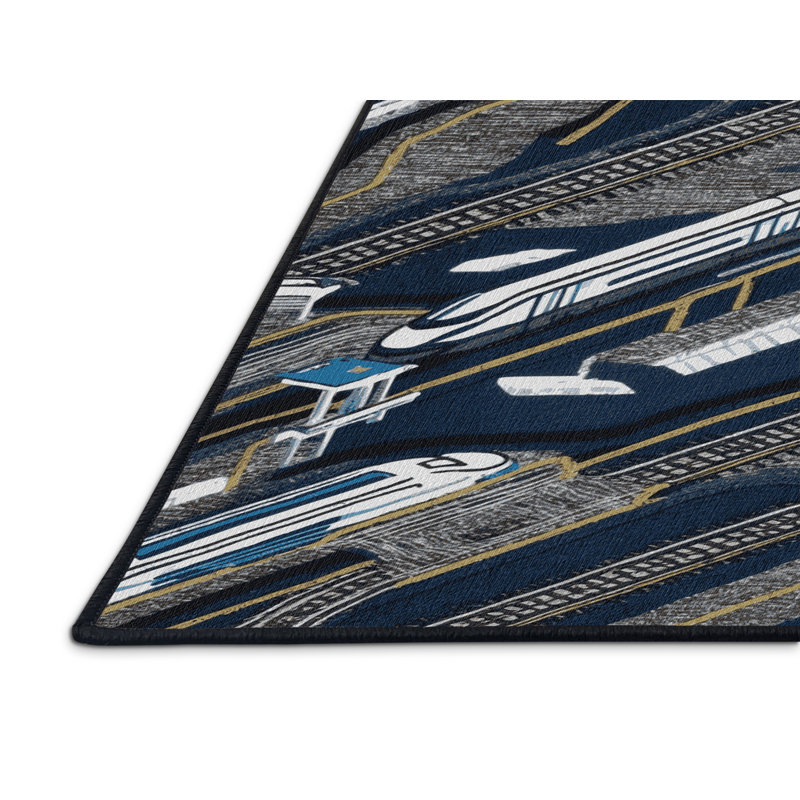 Tapis de transport gris lavable à la machine, Carré 6 pi