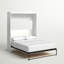 Grand lit escamotable Tapaktuan avec matelas et façade décorative-88136809