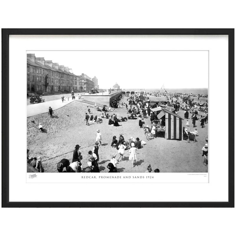 Redcar, Promenade And Sands 1924 - Single Picture Frame Print, 28cm H x 36cm W x 2.3cm D