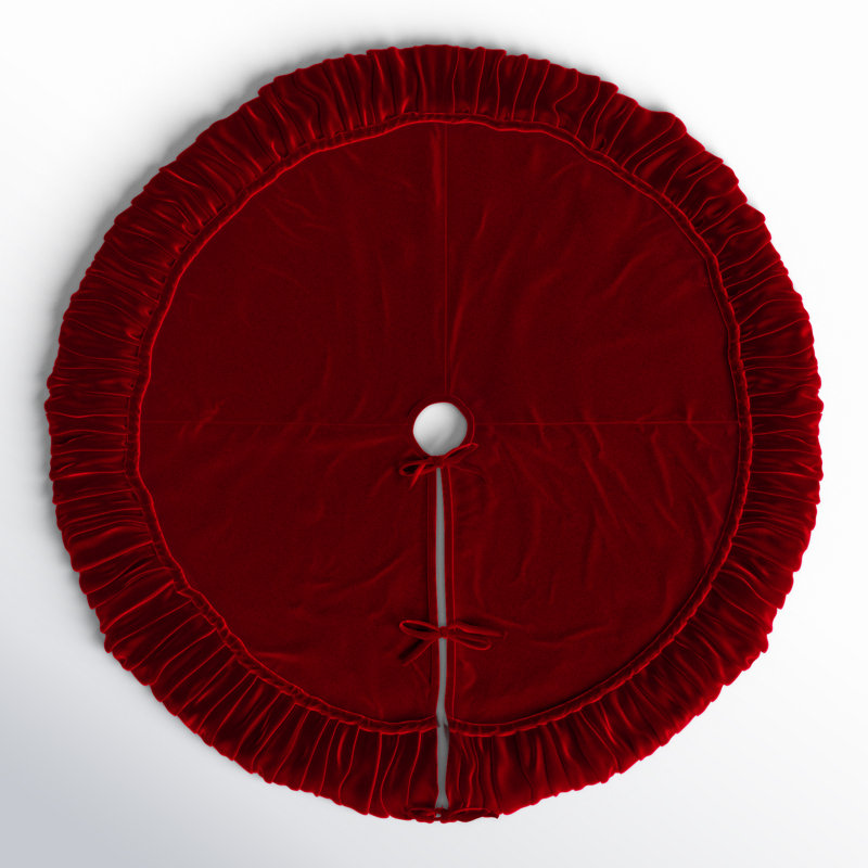 Plush Treeskirt, 60" W, Wine