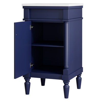 Meuble-lavabo simple 19 po avec plateau en pierre reconstituée