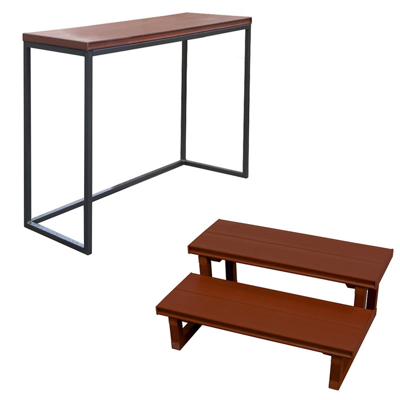 American Spas 16.5'' D Hot Tub Step, Mahogany, 35.5" H x 36" W x 16.5" D