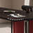 Modern Rectangular Red And Black Dining Table Set-112775413-112775414