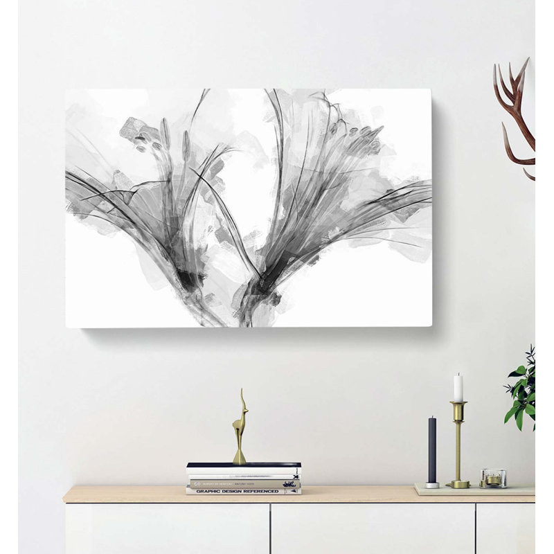 Floral Shadows in Abstract - Wrapped Canvas, 35cm H x 50cm W x 3cm D