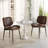 Contemporary Upholstered Faux Leather Dining Chairs with Stylish Bentwood-109327963