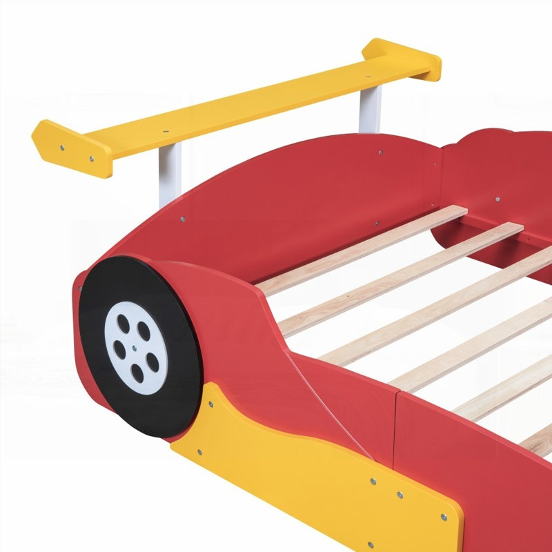Lit plateforme double en métal pleine grandeur avec roulettes, aucun sommier requis, soutien solide