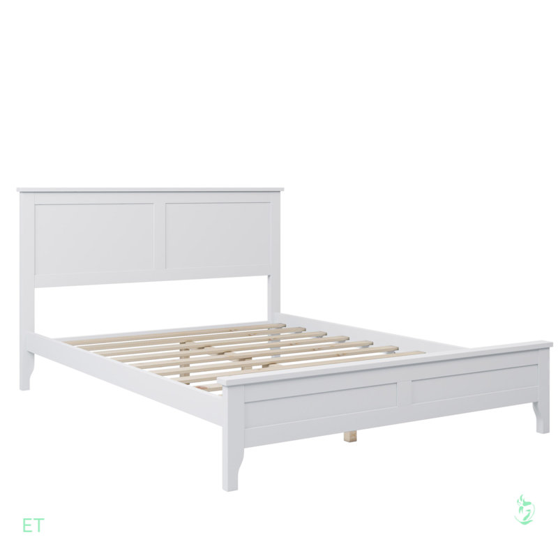 Lit plateforme Modern, Blanc, Double