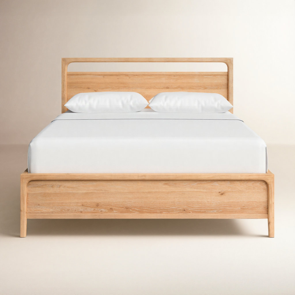 Rory Solid Wood Oak Bed, Queen