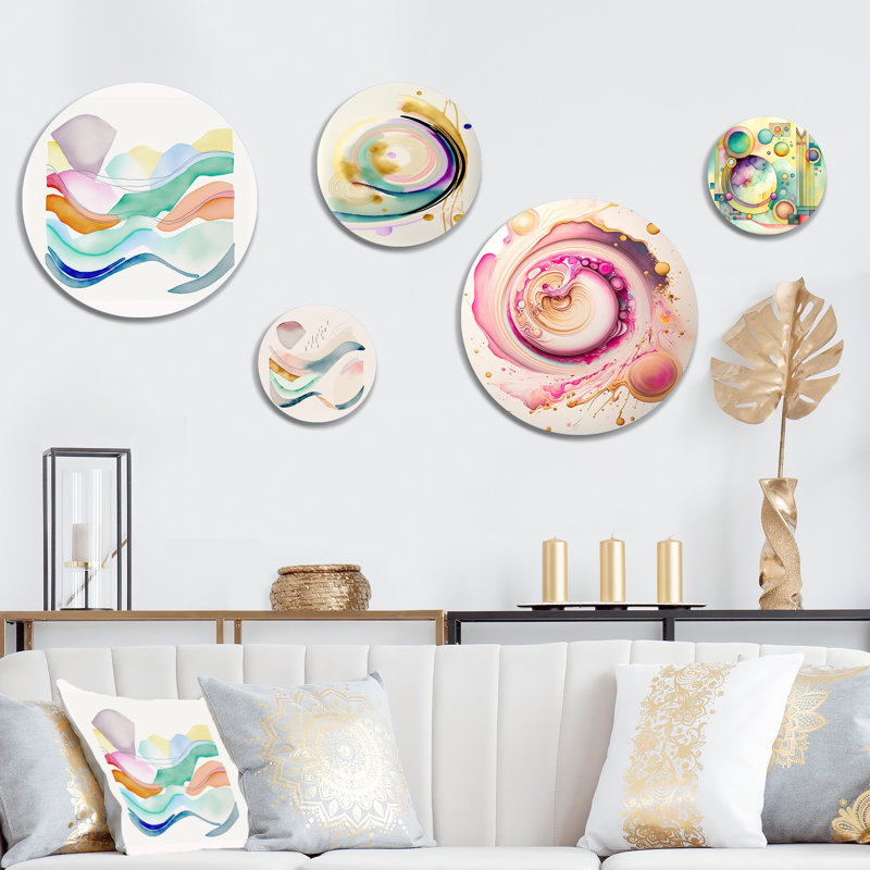 Abstract Wall Decor on Metal
