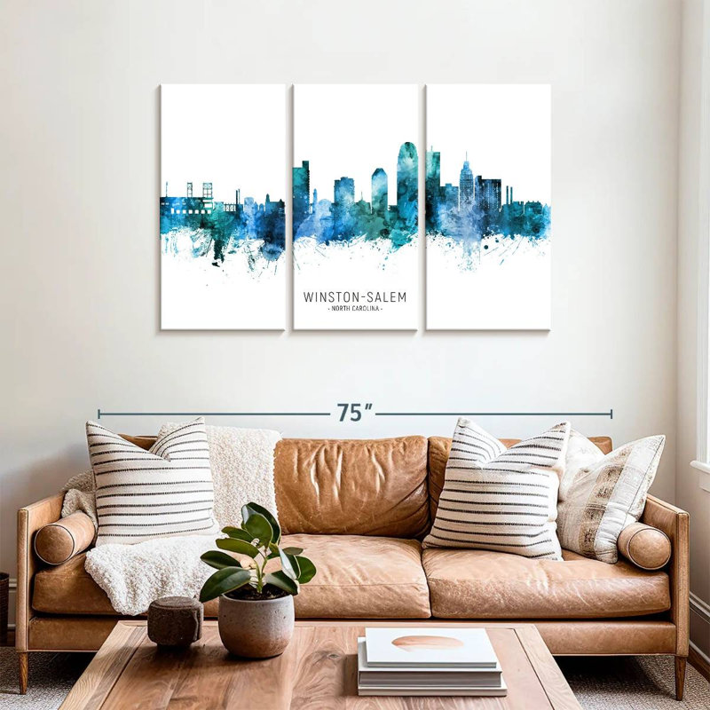 Winston-Salem NC Skyline I, 36" H x 57" W