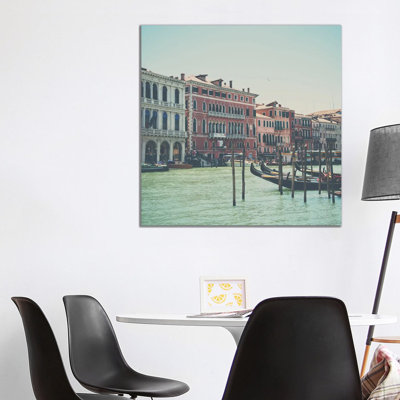 Looking Along The Grand Canal 1 Piece Wall Art on Canvas
