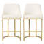 Upholstered Counter Stool with Metal Frame-1447945605