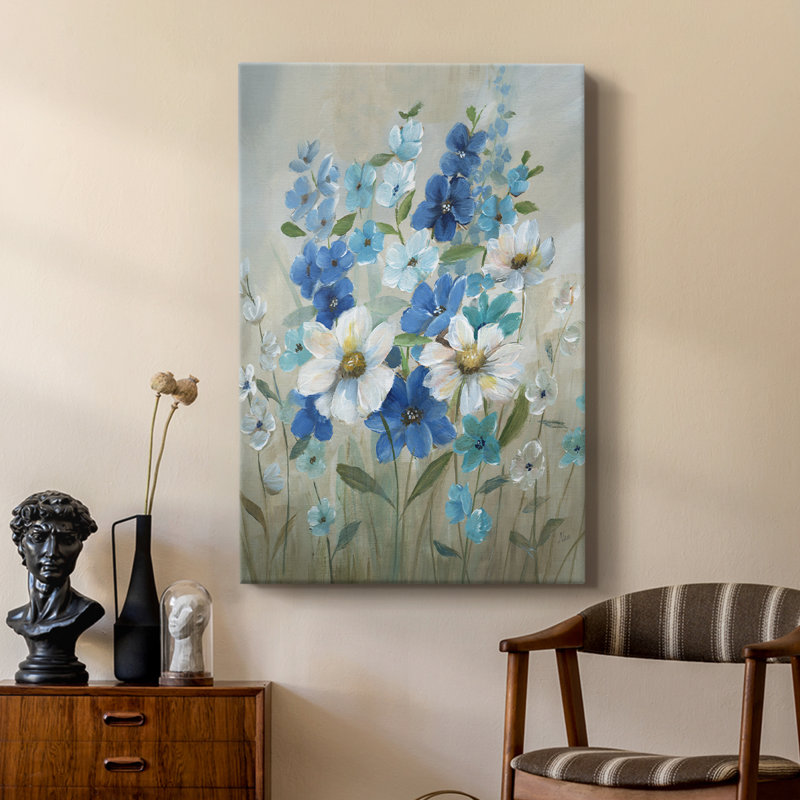Jardin bleu II - galerie Cavas sur mesure, H 18 po x l 12 po