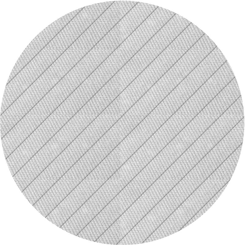Tapis zone grise à motifs, Rond 7 pi