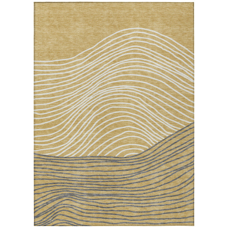 Machine Washable Indoor/Outdoor Bourkelands ACN2350 Stripes Rug
