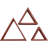 Triangle Accent Shelf with Adjustable Shelves-1932077628