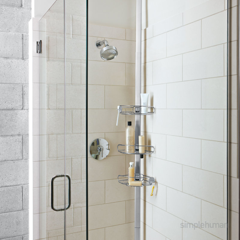 Stainless Steel Adjustable Tension Mount Shower Caddy