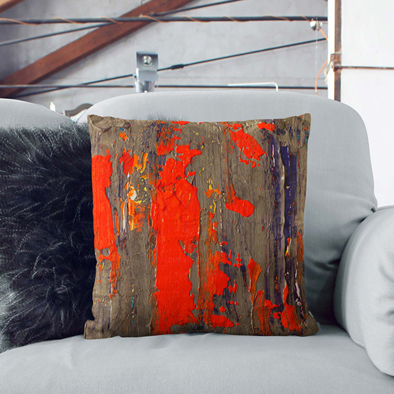 Abstract Square Cushion, Black, 55 x 55 cm