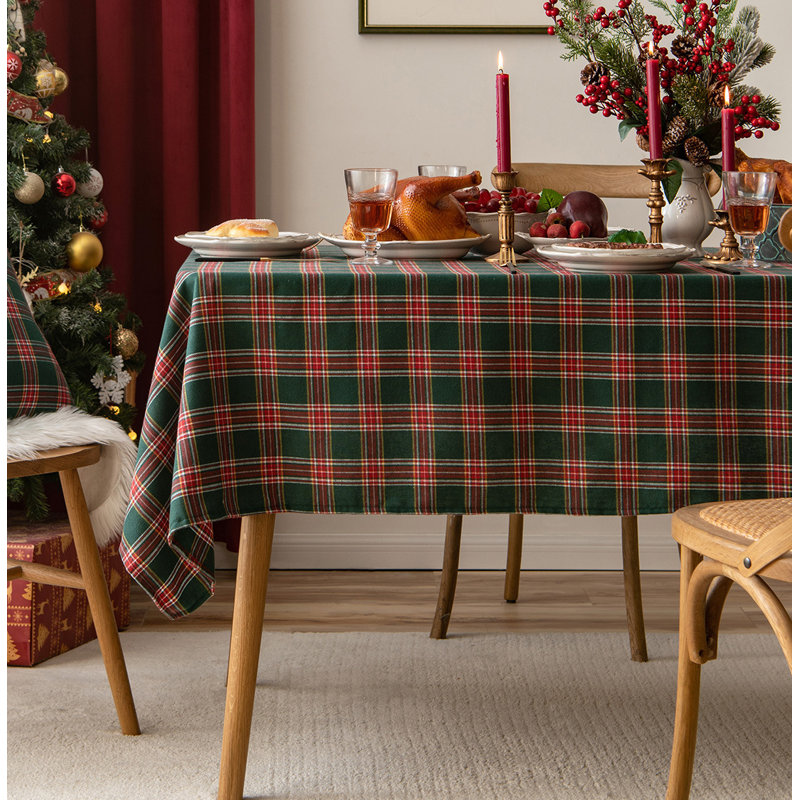 Nappe Reviel, Vert/rouge, L 72 po x l 56 po