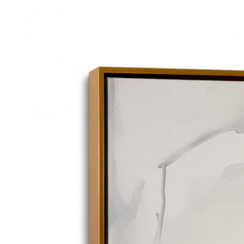 Impression sur toile monochrome Whisper II, H 30,75 po x l 20,75 po x P 1,75 po, Cadre flottant or poli