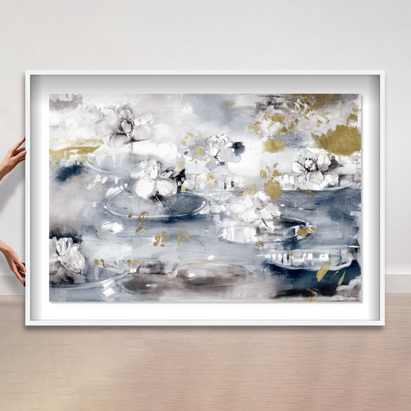 Oliver Gal Michaela Nessim - Through the Sunset Abstract - Luxury Shadowbox Framed Wall Art, 25.5" H x 37.5" W