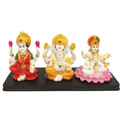 Figurine Laxmi, Ganesh et Saraswati