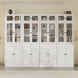 86.7'' H X 94.48'' W Book Cabinet Storage Bookcase Set