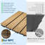 Carreaux de terrasse à emboîtement 12 x 12 po, composite imperméable, balcon de patio extérieur, teck, 27 pièces