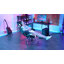 Fauteuil de jeu avec repose-pieds et soutien lombaire GTPLAYER, siège de jeu réglable en hauteur avec siège pivotant à 360 ° et appui-tête et pour le bureau ou les jeux (bleu)-94758157