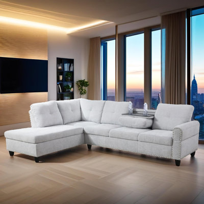 Ensemble de canapé modulaire en flanelle 2 pièces Haven