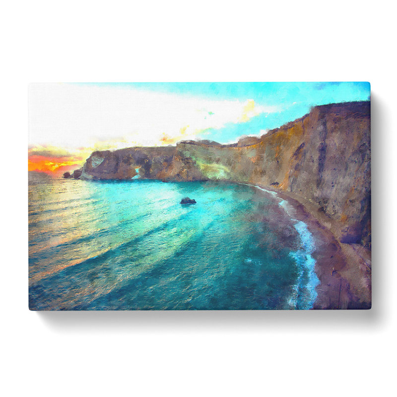 Cliffs in Ponza in Italy - Wrapped Canvas, 50cm H x 76cm W x 3cm D