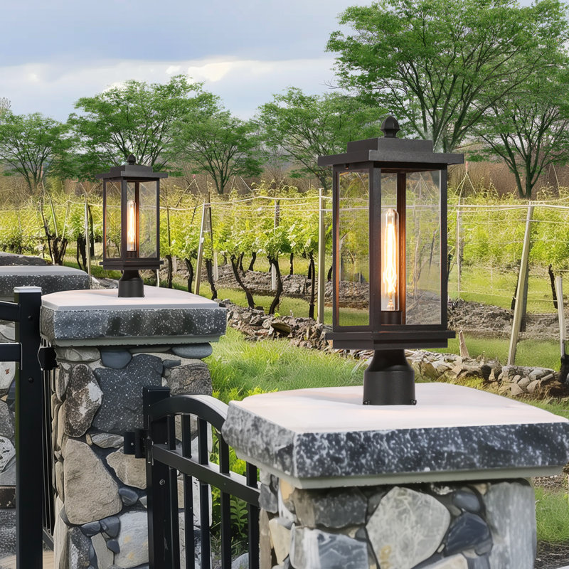 1-Light Transparent Glass Lantern Head