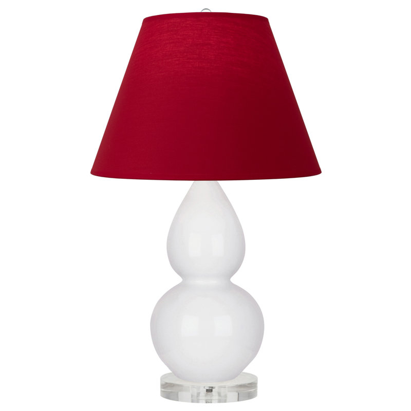 Petite lampe d'appoint à double gourde, Rouge, Marguerite