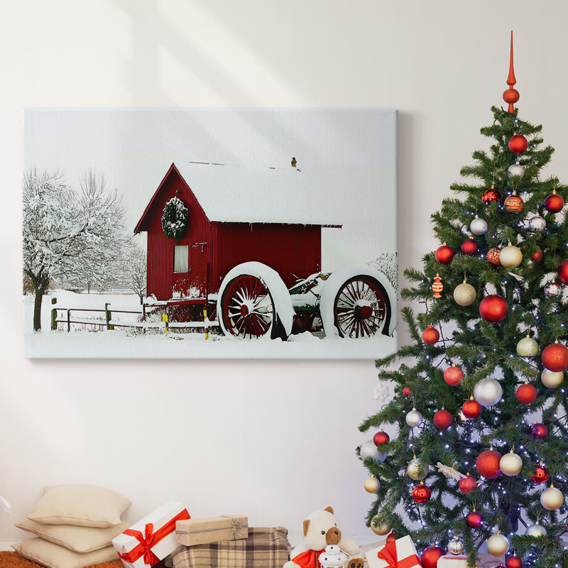 Christmas Holiday Arts - Toile tendue avec châssis XMA171416, H 18 po x l 27 po