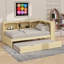 Lit de jour simple avec armoires de rangement spacieuses et ports de charge USB-2138133790