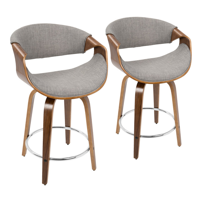 Tabouret de comptoir Curvini 24 po Mid-Century