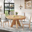 Ensemble de table de salle à manger extensible avec 4 chaises rembourrées-1007587372