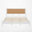 Base de lit plateforme en bois avec tête de lit en rotin-166704485-166704486