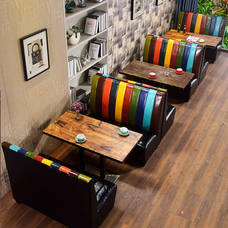Banc rembourré en similicuir Modern Cafe