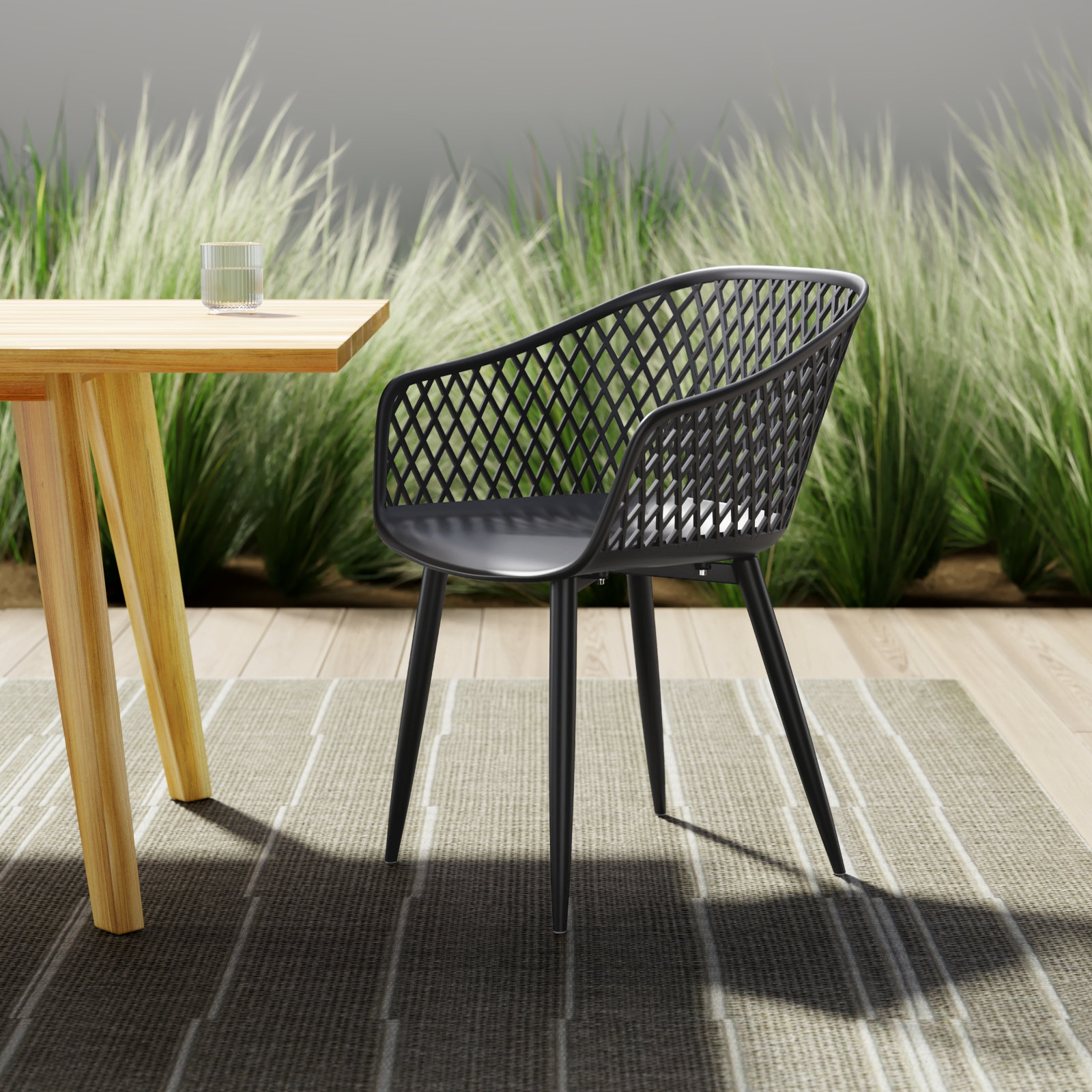 Newark Patio Armchair, Black