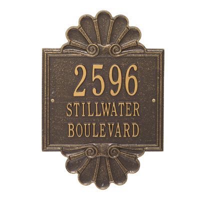Signature Series 3-Line Wall Address Plaque