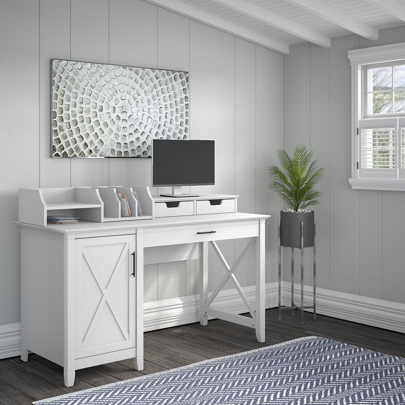 Bureau d'ordinateur Huckins, Chêne blanc pur